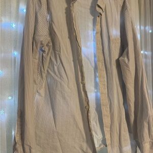 Goodfellow & Co Beige Striped Poplin Shirt